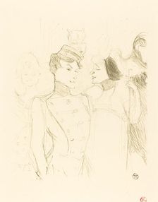 Lender and Lavalliere (Lender et Lavallière), 1895. Creator: Henri de Toulouse-Lautrec