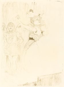 Lender Dancing the Bolero in "Chilperic" (Lender dansant le pas du boléro dans "Chilpéric"), 1895. Creator: Henri de Toulouse-Lautrec