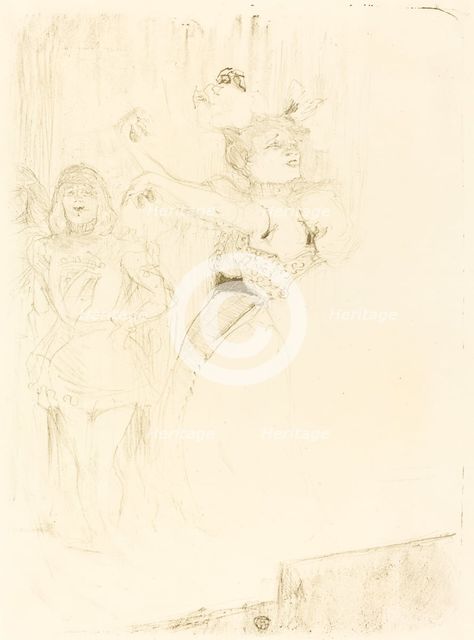 Lender Dancing the Bolero in "Chilperic" (Lender dansant le pas du boléro dans "Chilpéric"), 1895. Creator: Henri de Toulouse-Lautrec.