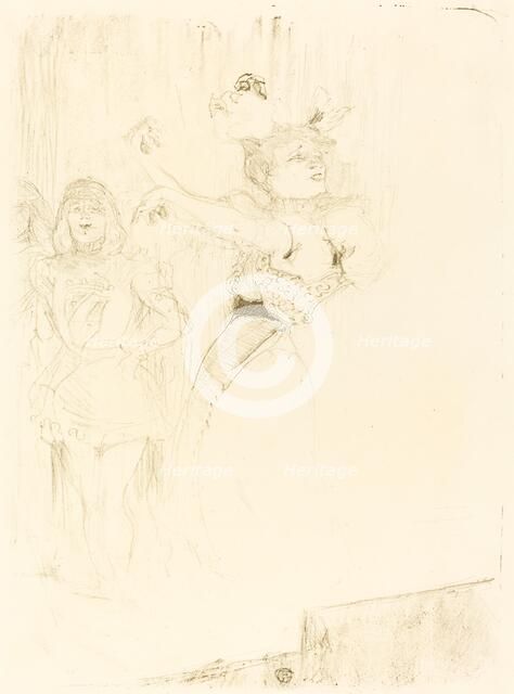 Lender Dancing the Bolero in "Chilperic" (Lender dansant le pas du boléro dans "Chilpéric"), 1895. Creator: Henri de Toulouse-Lautrec.