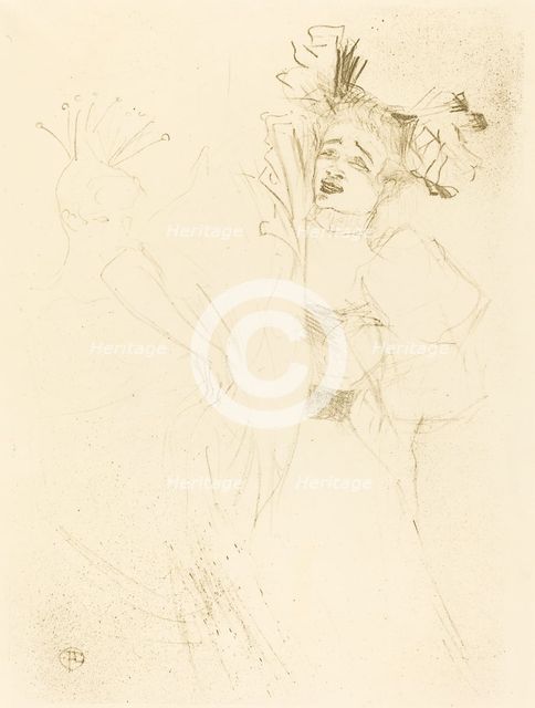 Lender Full Face in "Chilperic" (Lender de face dans "Chilpéric"), 1895. Creator: Henri de Toulouse-Lautrec.