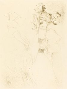 Lender Full Face in "Chilperic" (Lender de face dans "Chilpéric"), 1895. Creator: Henri de Toulouse-Lautrec