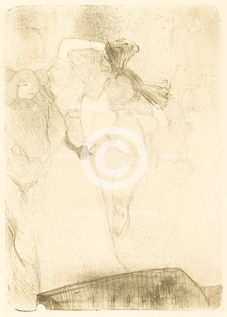 Lender from the Back Dancing the Bolero in "Chilperic" (Lender de dos, dansant le boléro...), 1895. Creator: Henri de Toulouse-Lautrec.
