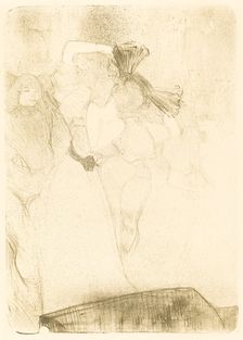 Lender from the Back Dancing the Bolero in "Chilperic" (Lender de dos, dansant le boléro...), 1895. Creator: Henri de Toulouse-Lautrec