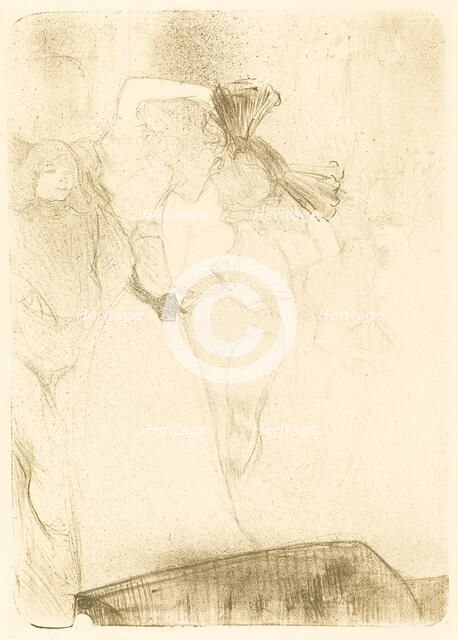 Lender from the Back Dancing the Bolero in "Chilperic" (Lender de dos, dansant le boléro...), 1895. Creator: Henri de Toulouse-Lautrec.