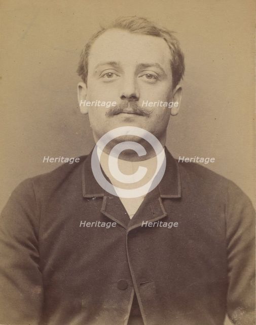 Lenfant. émile, Jules. 26 ans, né à Choisy-le-Roi (Seine). Modeleur. Anarchiste. 2/3/94., 1894. Creator: Alphonse Bertillon.