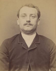 Lenfant. émile, Jules. 26 ans, né à Choisy-le-Roi (Seine). Modeleur. Anarchiste. 2/3/94., 1894. Creator: Alphonse Bertillon