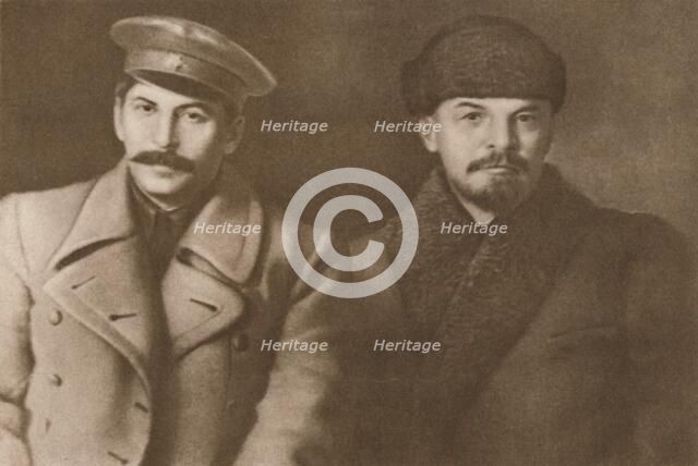 'Lenin and Stalin, March 1919', (1939). Creator: Unknown.