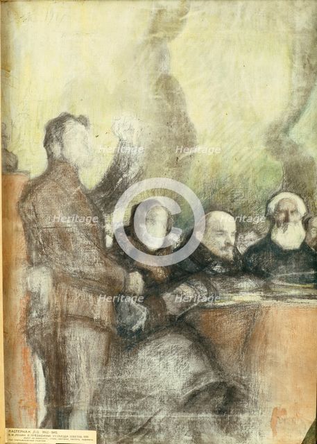 Lenin at the Seventh All-Russian Congress of Soviets on December 1919, 1919. Artist: Pasternak, Leonid Osipovich (1862-1945)