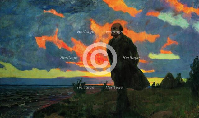 Lenin in Razliv, 1934. Artist: Rylov, Arkadi Alexandrovich (1870-1939)