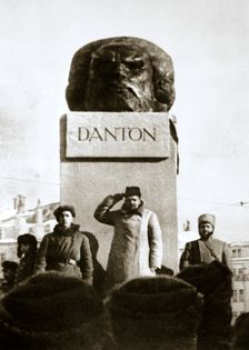 Lenin unveiling the Danton monument, Moscow, Russia, 1919. Creator: Unknown