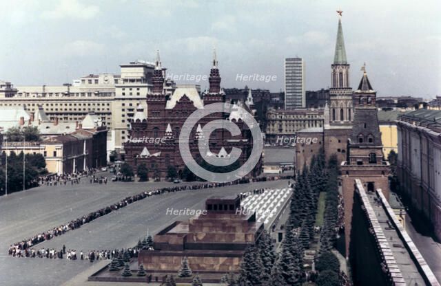 Lenin's mausoleum, Red Square, Moscow, 1980. Artist: Unknown