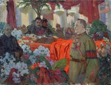 Lenin's Funeral Ceremony 1924. Creator: Ivan Goryushkin-Sorokopudov
