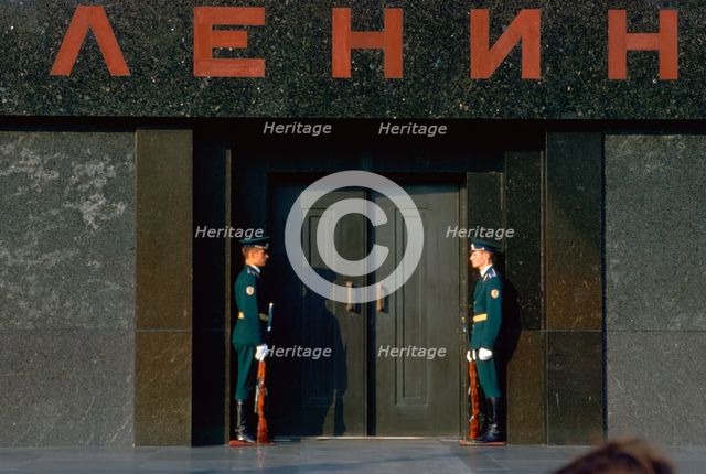 Lenin's Tomb in Moscow's Red Square. Artist: Unknown