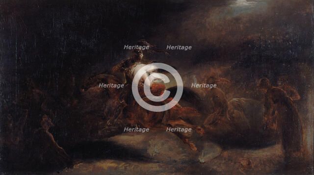 Lenore. "The dead travel fast", c. 1830. Creator: Scheffer, Ary (1795-1858).