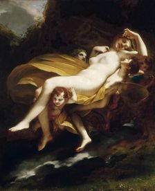 L'enlevement de Psyche (Psyche is abducted by the winds), ca 1808. Creator: Prud'hon, Pierre-Paul (1758-1823)