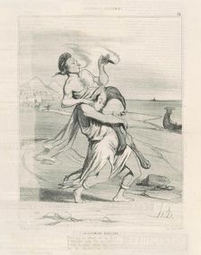 L'enlevement d'Hélène, 19th century. Creator: Honore Daumier