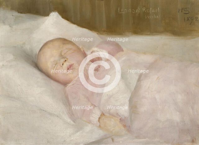 Lennart Rafael, 6 weeks, 1892. Creator: Hanna Frosterus-Segerstrale.