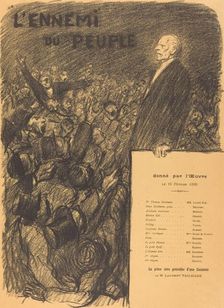 L'Ennemi du Peuple, 1899. Creator: Theophile Alexandre Steinlen