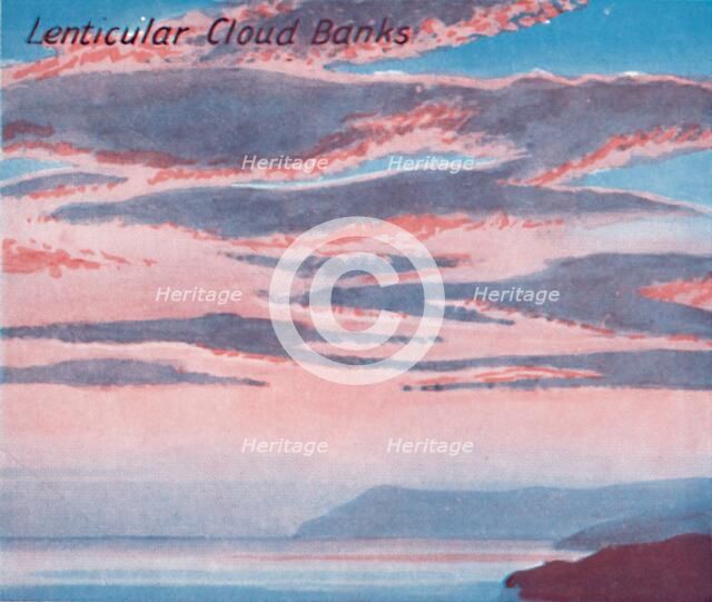 'Lenticular Cloud Banks - A Dozen of the Principal Cloud Forms In The Sky', 1935. Artist: Unknown.