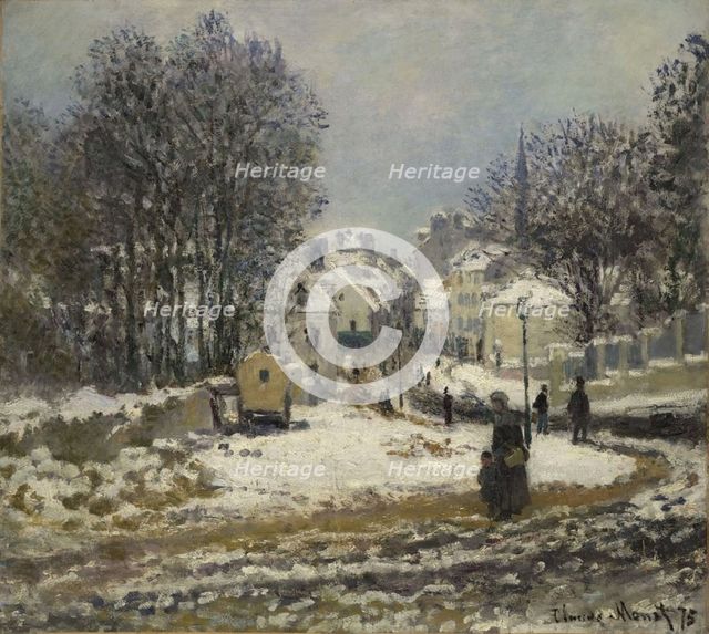 L'Entrée de la Grande Rue à Argenteuil, l'hiver, 1875. Creator: Monet, Claude (1840-1926).