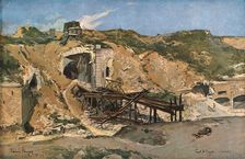 L'entrée du Fort de Troyon apres le bombardement de septembre 1914 1915. Creator: Francois Flameng