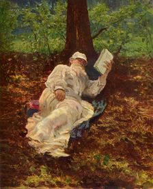 Leo Nikolayevich Tolstoy takes a Rest in the Woods 1891, (1965). Creator: Il'ya Repin