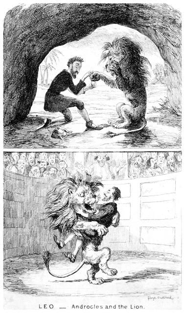 'Leo - Androcles and the Lion', 19th century.Artist: George Cruikshank