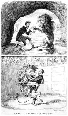 Leo - Androcles and the Lion 19th century.Artist: George Cruikshank