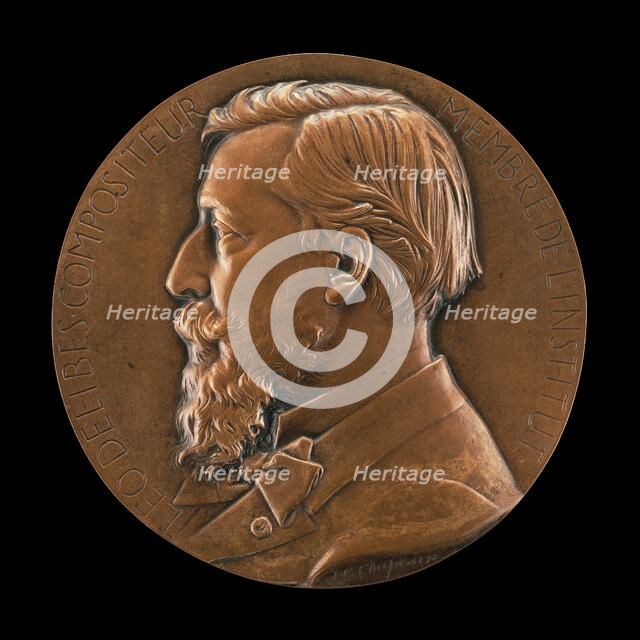 Leo Delibes, 1836-1891, Composer, c. 1870. Creator: Jules Clément Chaplain.