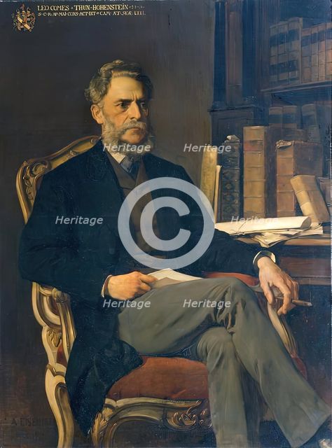 Leo Graf Thun-Hohenstein, 1882. Creator: August Eisenmenger.