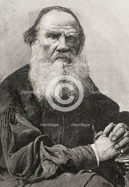 Leo Tolstoy, (1828-1910), Russian writer, 1898.  Creator: Arturo Carretero y Sánchez.