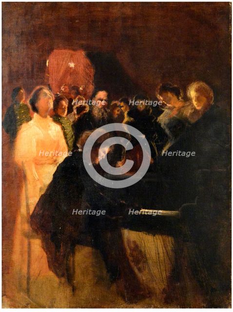 Leo Tolstoy at the concert given by Anton Rubinstein.