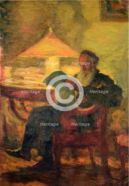 Leo Tolstoy reading.