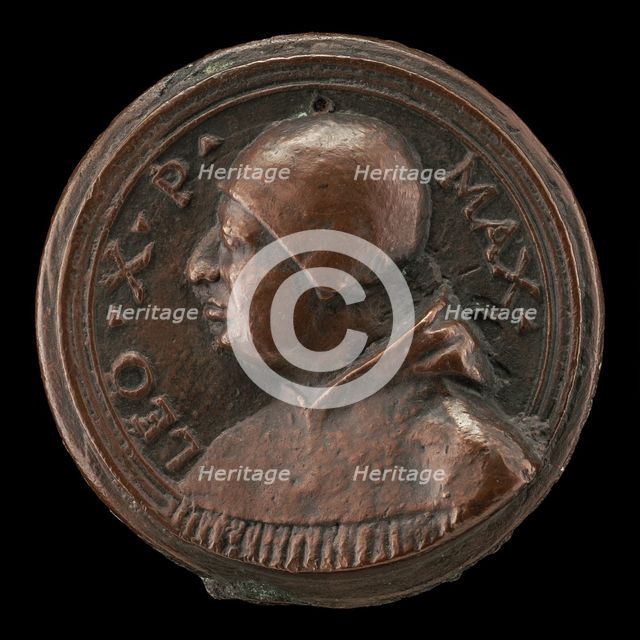 Leo X (Giovanni de' Medici, 1475-1521), Pope 1513 [obverse], c. 1513/1515. Creator: Unknown.