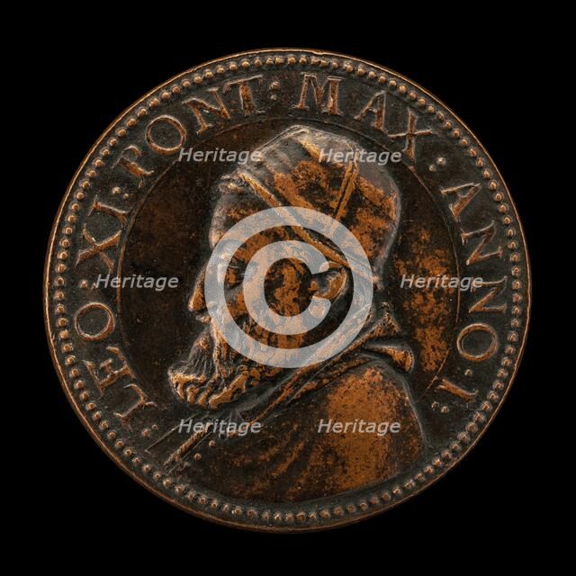 Leo XI (Alessandro Ottaviano de' Medici, 1535-1605), Pope 1605 [obverse], 1605. Creator: Giorgio Rancetti.