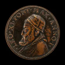 Leo XI (Alessandro Ottaviano de Medici, 1535-1605), Pope 1605 [obverse], 1605. Creator: Giorgio Rancetti