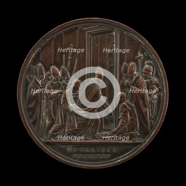 Leo XII and Cardinals Concluding the Jubilee Year [reverse], 1825. Creator: Giuseppe Girometti.