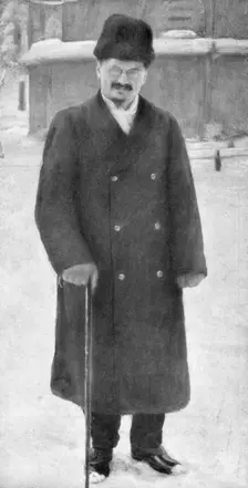 Leon Trotsky at Brest-Litovsk, 7th January 1918, (1929)