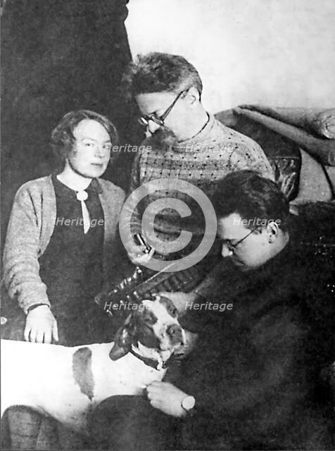 Leon Trotsky and his family, Alma Ata, USSR, 1928. Artist: Anon