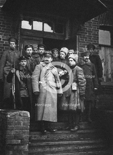 Leon Trotsky with his bodyguards, 1919.