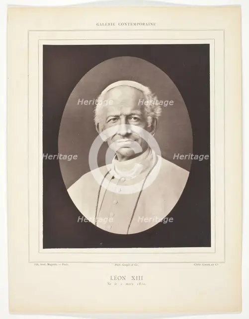 Léon XIII, 1875/79. Creator: Goupil and Co.