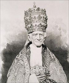 Leon XIII, Vincenzo Gioacchino Pecci (1810-1903), pope from 1878-1903, engraving in the Ilustrac…