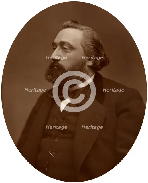 Leon Gambetta, French statesman, 1882.Artist: Lock & Whitfield