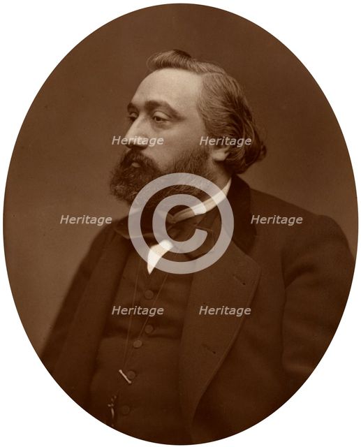 Leon Gambetta, French statesman, 1882.Artist: Lock & Whitfield