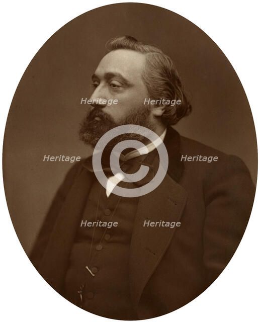 Leon Gambetta, French statesman, 1882.Artist: Lock & Whitfield