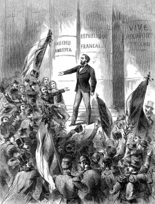 Leon Gambetta proclaiming the Republic of France, 4th September 1870 (1882-1884)
