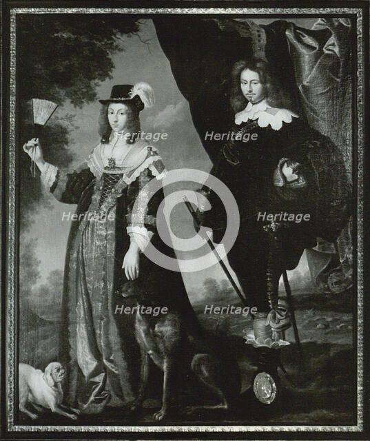 Leonora Christina, Countess Ulfeldt (1621-1698) and Valdemar Christian of Schleswig-Holstein (1622-1656). Artist: Mander, Karel van, III (1609-1670)