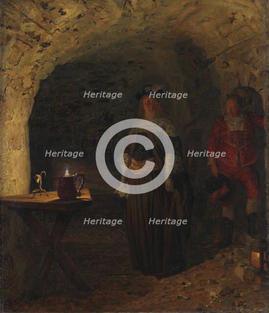 Leonora Christina, led by Frederik Ahlefeldt in the Blue Tower, 1893. Creator: Zahrtmann, Kristian (1843-1917).