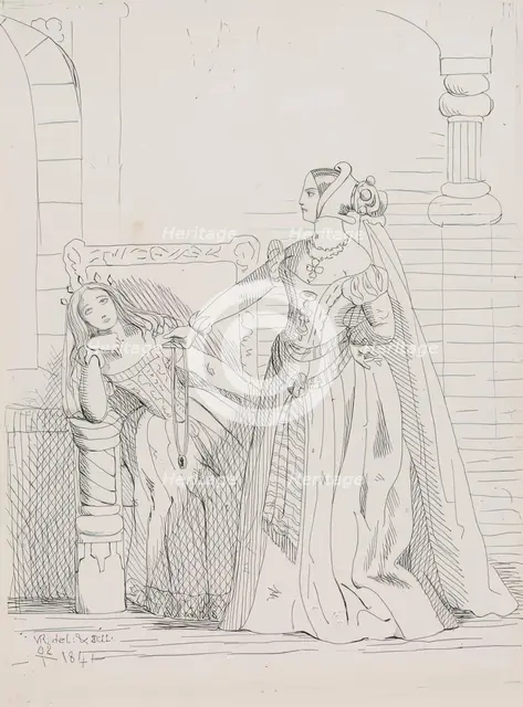 Leonore And Imperiale, (ASE 27), 1841. Creator: Queen Victoria.